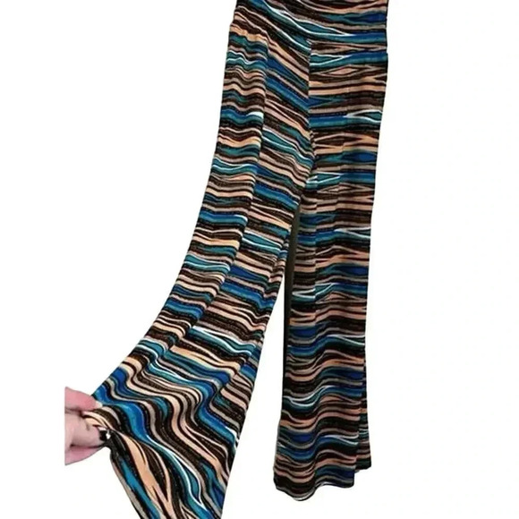 Azules striped flare legs pants medium - Picture 1 of 2